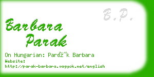 barbara parak business card